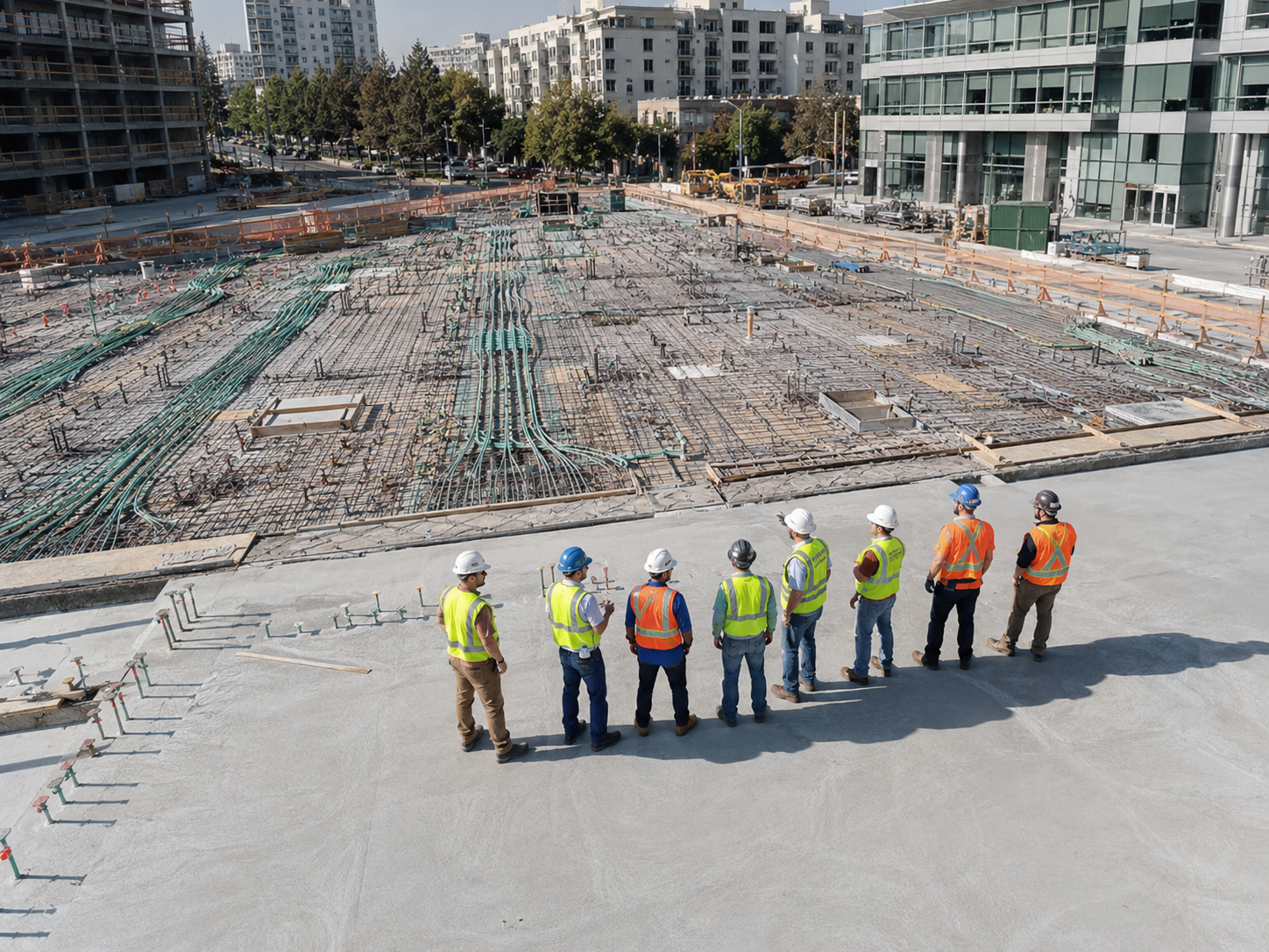 End-to-end construction contract work and site management